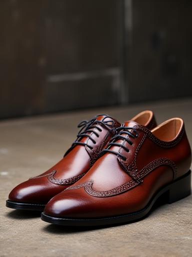 Handcrafted men's leather oxford shoes